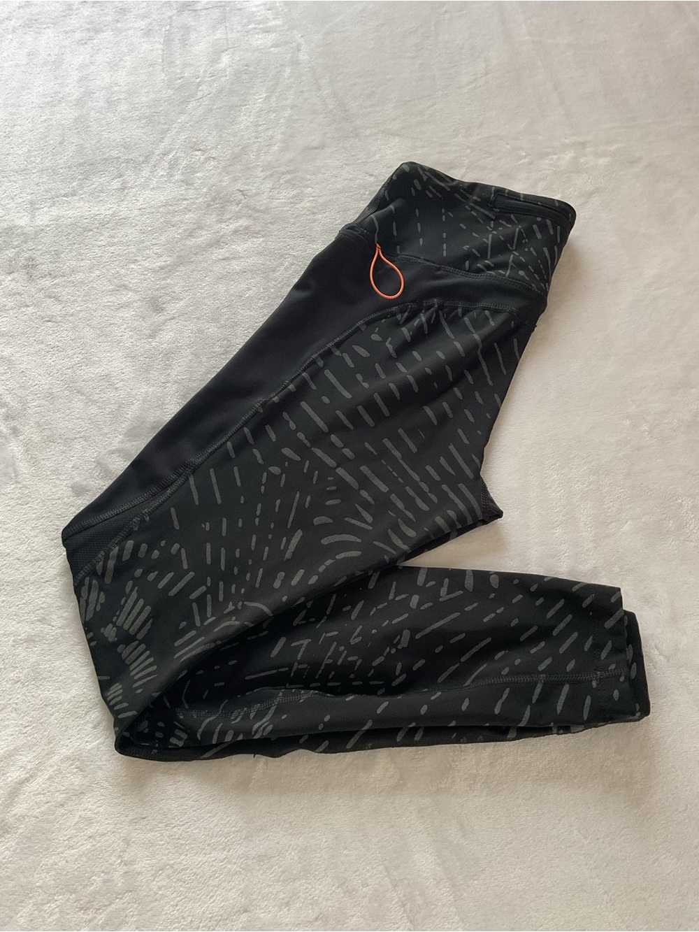 Nike Women’s Dri-FIT Leggings Black Gray Print Size M High Rise Athletic - Picture 3 of 9